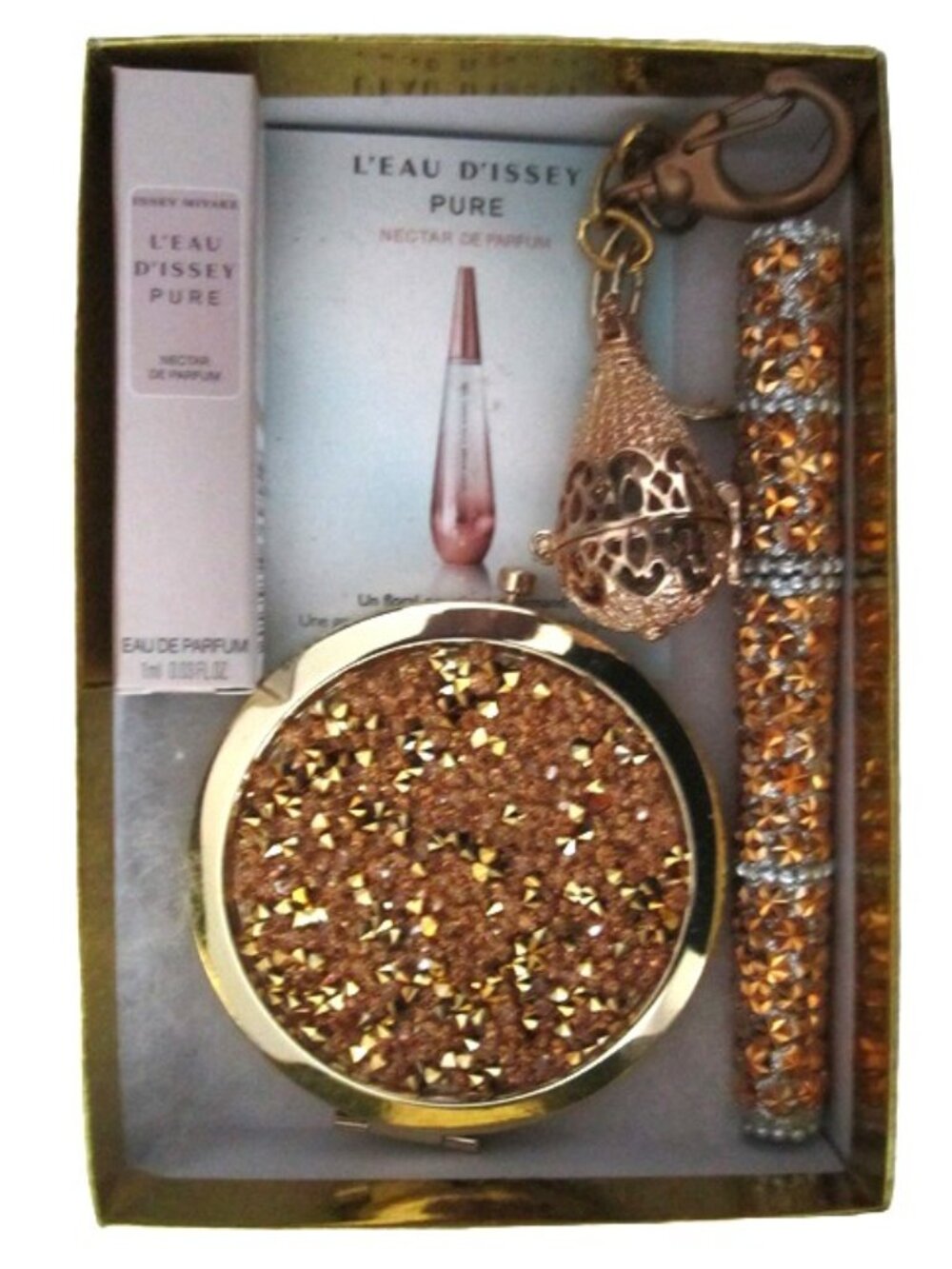 Purse Gift Set Mirror, Ink Pen, Keychain, Issey Miyake L'EAU D'ISSEY Pure NEW